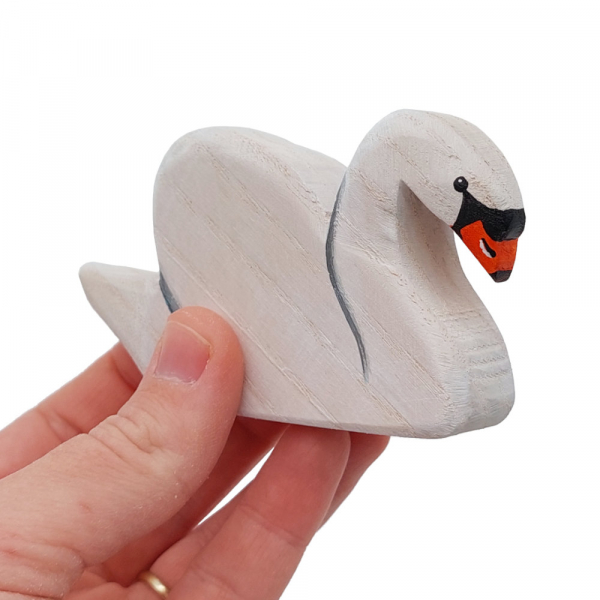 Swan Wooden Toy in Hand- by Good Shepherd Toys