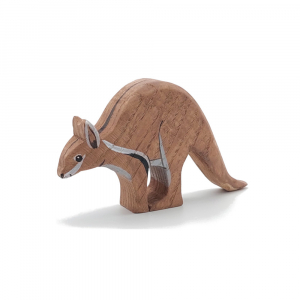 Bridled Nailtail Wallaby Wooden Figure - by Good Shepherd Toys