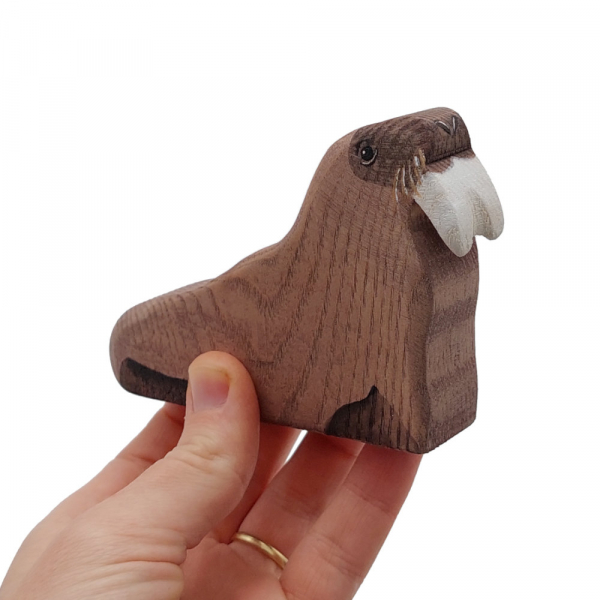 Walrus Wooden Figure in Hand - by Good Shepherd Toys