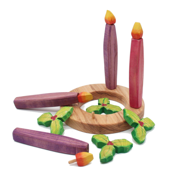 Wooden Advent Wreath 001 - by Good Shepherd Toys