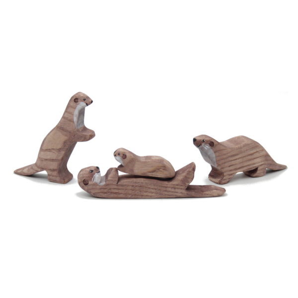 Wooden Sea Otter Family - by Good Shepherd Toys