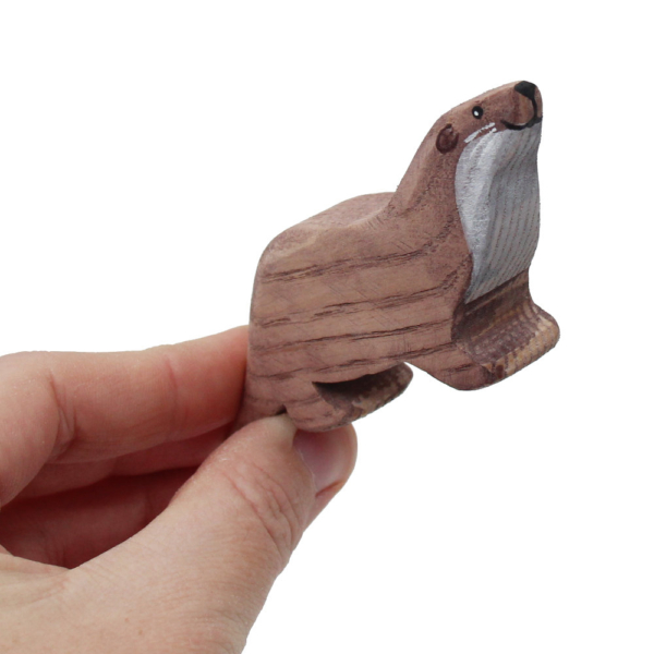Wooden Sea Otter in Hand - by Good Shepherd Toys