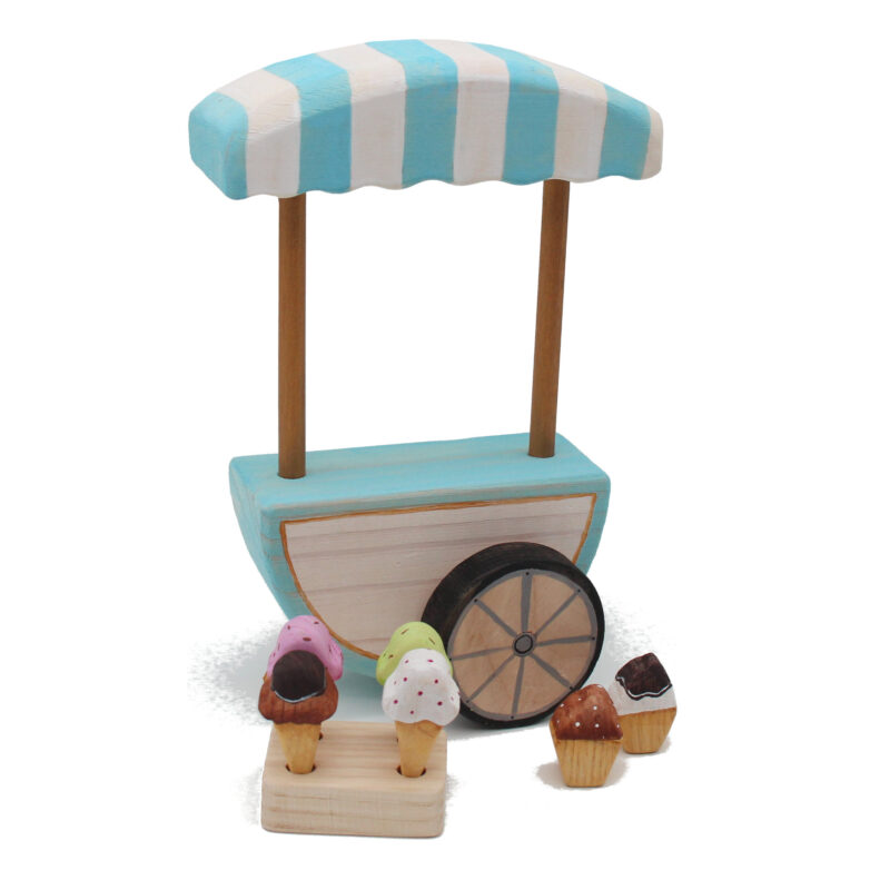 Wooden Vintage Ice-Cream Cart Set 001 - by Good Shepherd Toys