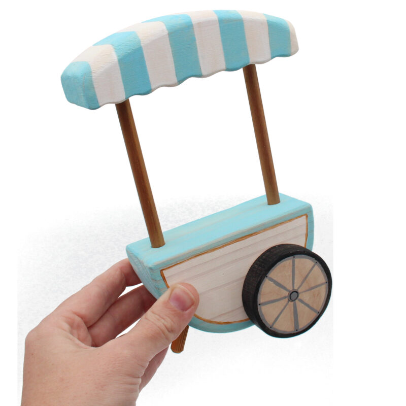 Wooden Vintage Ice-Cream Cart in Hand - by Good Shepherd Toys
