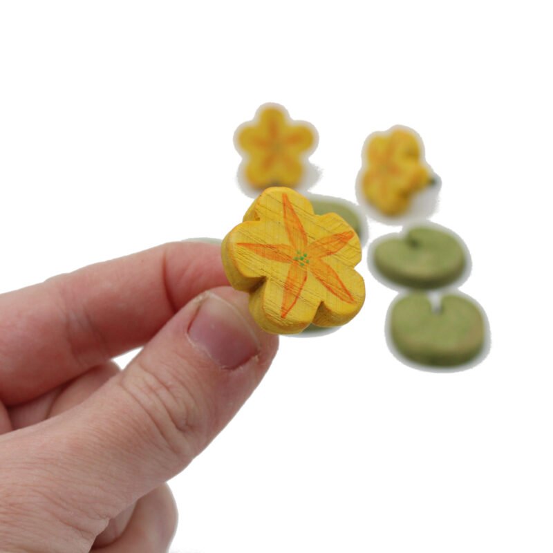 Yellow Floating Hearts Wooden Plants in Hand - by Good Shepherd Toys